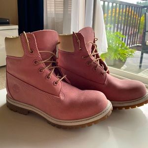 pink timberlands size 7